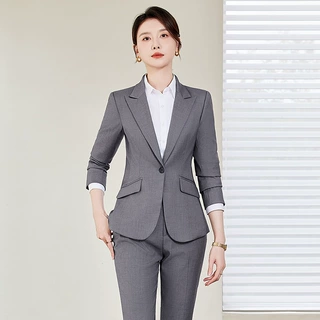 长袖职业装西装套装女2024秋冬季新款通勤正装酒店经理工作服套裤