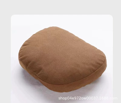 Seat In-Car Neck Pillow – Headrest - suede-punching-brown-headrest-1-pack