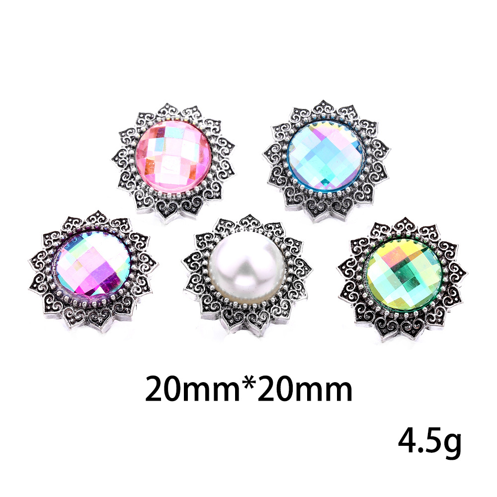 1 Piece Alloy Artificial Pearls Geometric Pendant Jewelry Buckle display picture 6