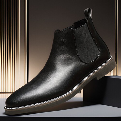 Spring and autumn new style Martin boots, all-matching England retro Chelsea boots, men's shoes, green pointed short boots, large size leather boots