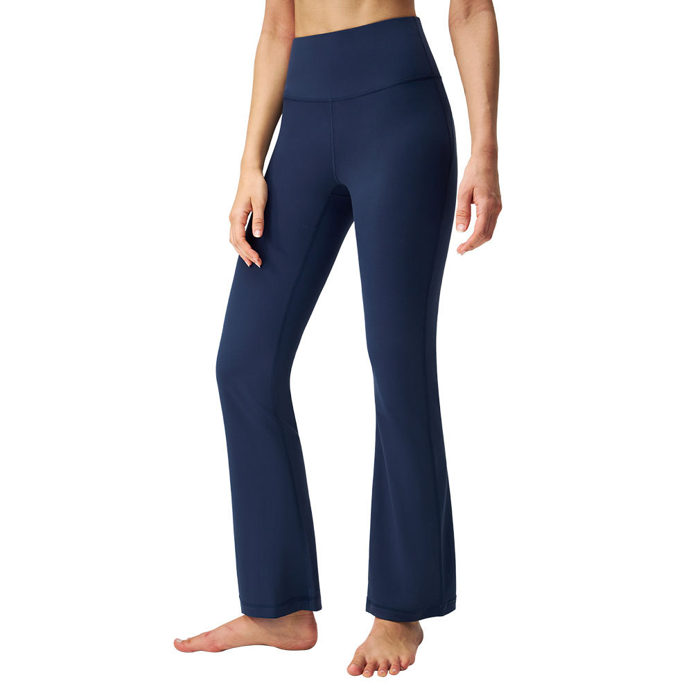 Microplaneta de cintura alta desnuda elástica pilates elástica pantalones deportivos para mujeres