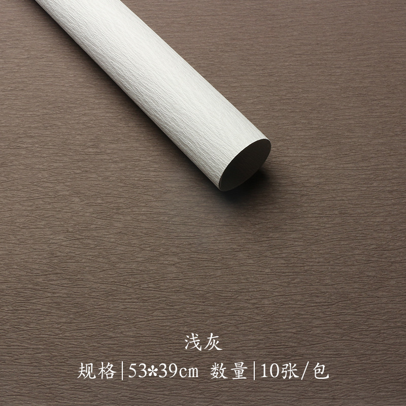 Huaxi Sensación de alta calidad Papel de textura de piedra Pliegues Papel de embalaje de flores Material floral Regalo hecho a mano Material de bricolaje