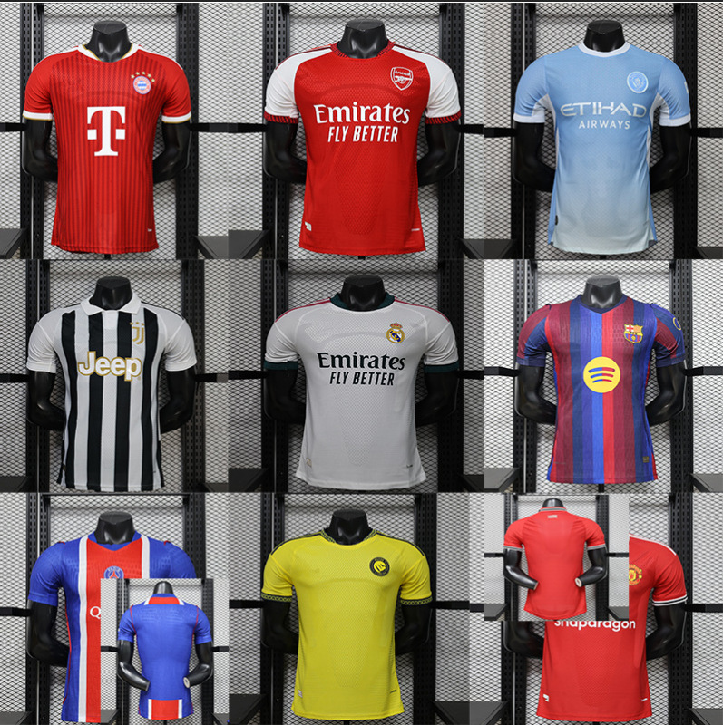 New Club Football Jerseys: Real Madrid, Psg, Barcelona, Arsenal, Al Nassr, Bayern Player Edition