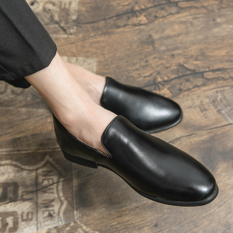 Zapatos de verano Lefour para hombres, zapatos de negocios casuales, zapatos de cuero de peluquería formal juvenil.