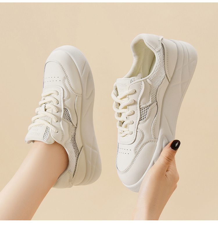 Giày sneaker nữ da thật màu trắng lưới thoáng khí đế bằng mùa hè 2025 — JST 7193 màu đen kiểu nửa kéo, gót cao 6cm, JST 1802- 1m màu, chiều cao gót 4CM, LJ 33005 màu mơ nhạt gót cao 3.5cm, LJ 33005m gót trắng cao 3.5cm chi tiết 12