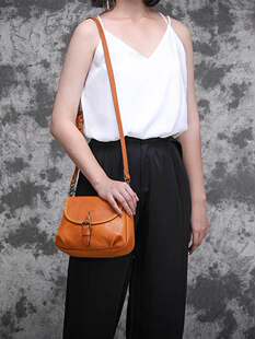 Retro purse, shoulder bag, 2019, genuine leather