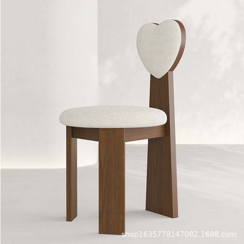 Nórdico retro silla de comedor de madera sólida hotel de restaurante casero estilo medieval silla de respaldo silla de tela de algodón fábrica de fuente