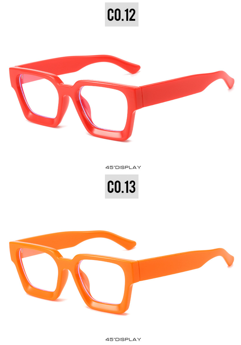 45g Weight Full Frame Glasses Structure Glasses Classification Ac Lens Material Square Glasses Style Daily Occasion Solid Color, Leopard Pattern All Seasons Season Unisex Gender Simple Style Style Simple Style Solid Color Leopard Ac Square Full Frame Optical Glasses 10