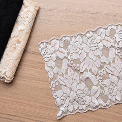 Elasticated lace edge lace trim nylon large edge white elastic lace trim for clothing and accessories