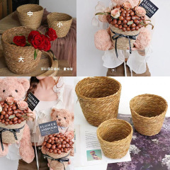節日仙女之吻套三抱抱桶花束玫瑰花插花桶栗子熊抱抱桶禮物桶批發