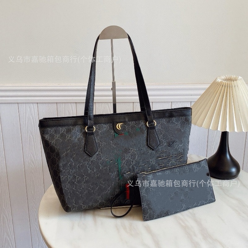 欧美跨境女托特包大容量女上班通勤印花字母高级感百搭单肩手提包|undefined