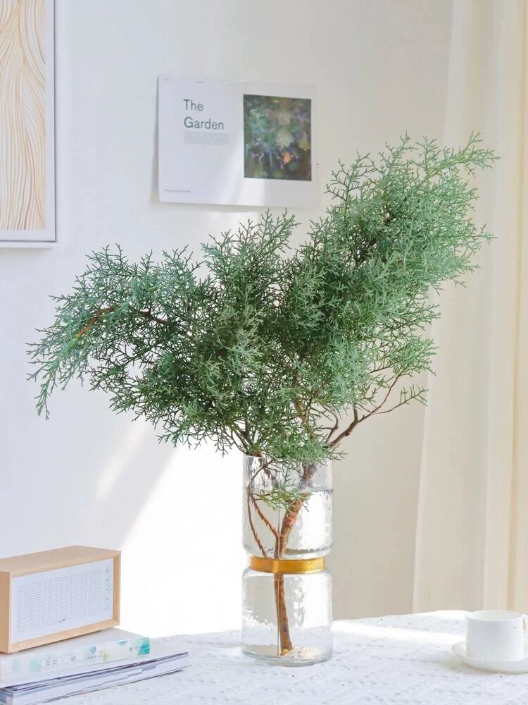 Свежая снежинка сосна Рождественские специальные цветы Рождественская елка Материал рождественского венка серебристо-белые ветки сосны