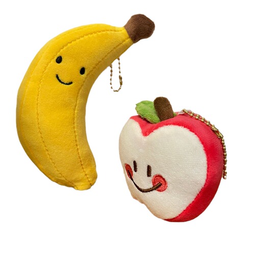 Cute children's creative fruit plush toy banana apple doll pendant keychain GJ181