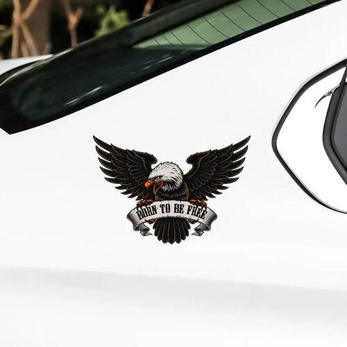 Personalized and creative 3D three-dimensional eagle car stickers car body rear eagle fuel tank cover decorative stickers to block scratches