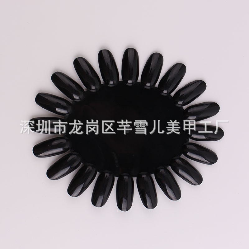 Herramientas de uñas transfronterizas 50 piezas de esmalte de uñas muestra de pegamento de esmalte de uñas, tarjeta de color trapezoidal puntiaguda de cabeza plana, pieza de práctica de uñas