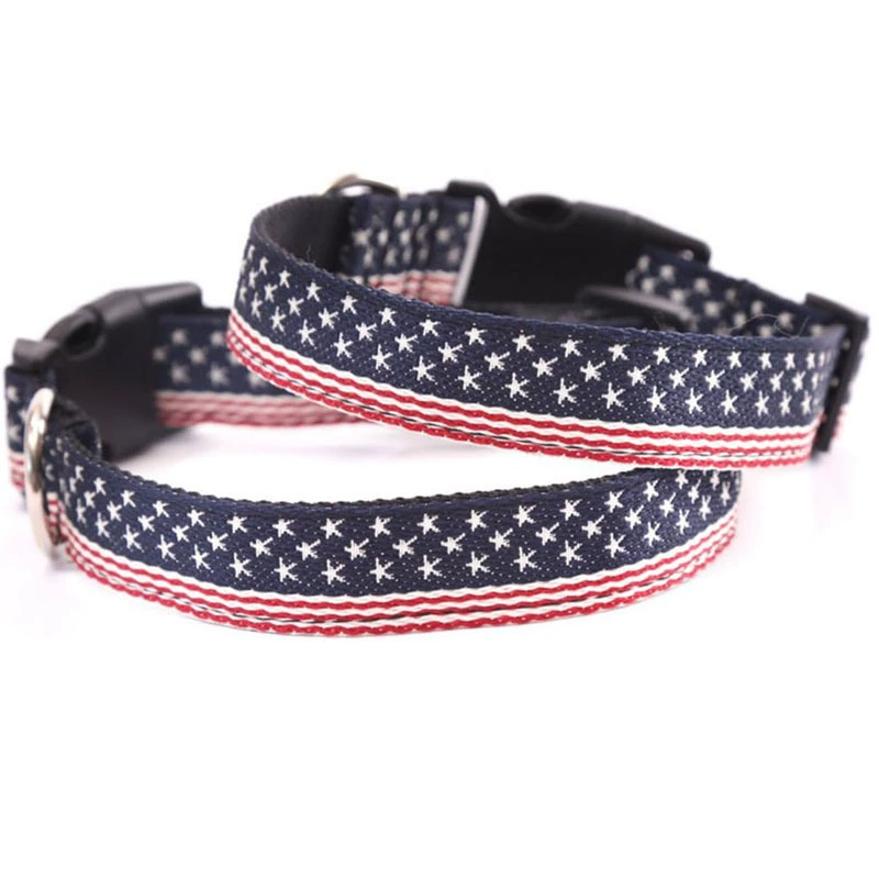 Трансграничный спот оптом американский флаг День независимости домашних животных ошейник