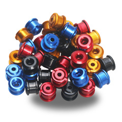 山地自行車曲柄螺絲 摺疊車鋁合金彩色單盤釘 單車單速牙盤齒盤釘