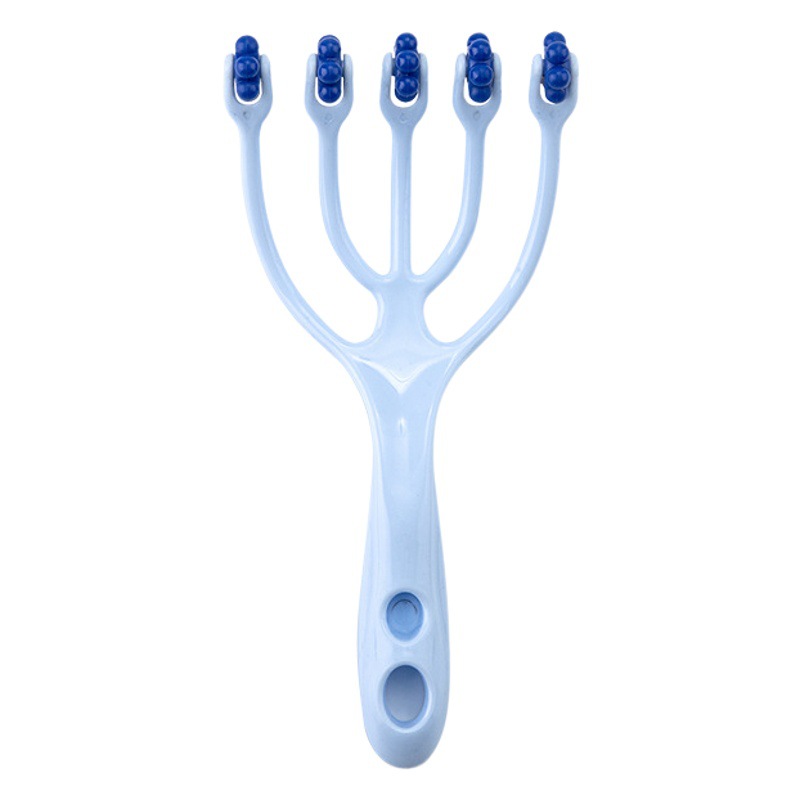 Masajeador de cabeza terapia de cabeza de rodillo de cinco garras masaje de nueve garras de mano peine meridiano rascarse cuero cabelludo relajante presionando artefacto de cabeza