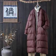 反季羽绒服白鸭绒女中长款2025季新款时尚宽松韩版过膝加厚外套