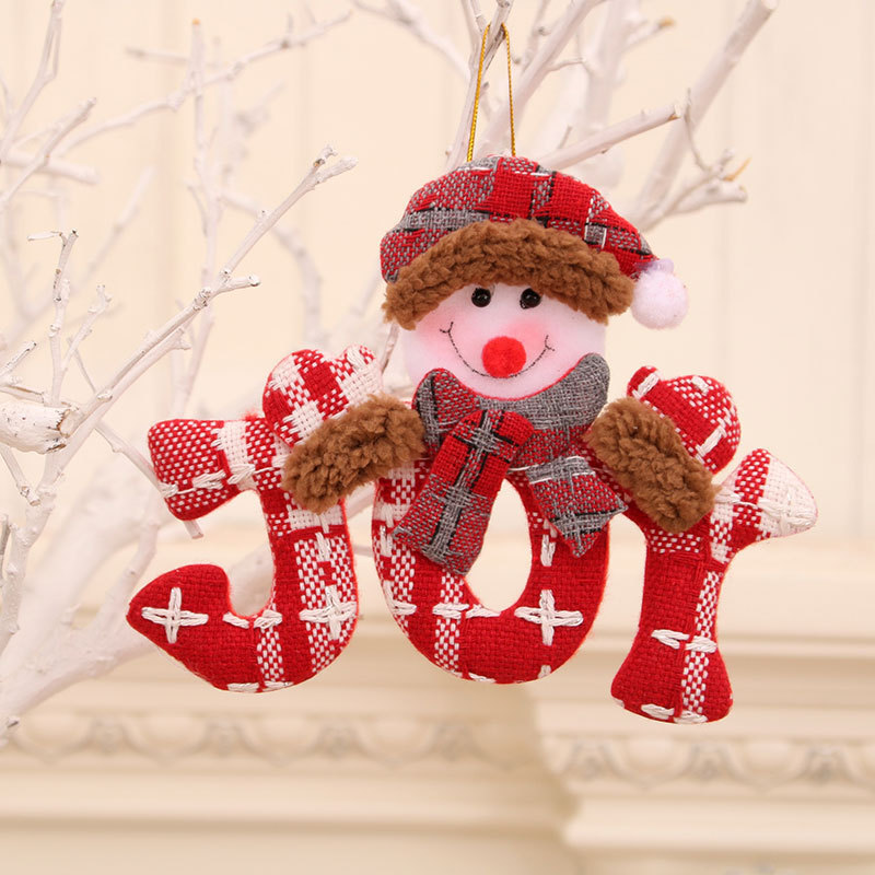 Decoraciones de Navidad anciano muñeco de nieve ciervo regalos de Navidad pequeño colgante muñeca de peluche colgante de árbol de Navidad suministros