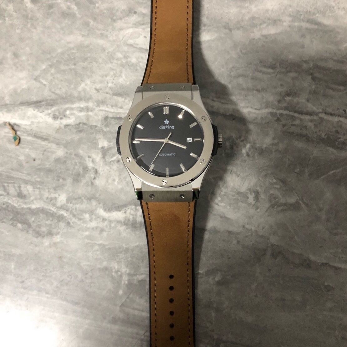 Orologio da uomo Big Bang, sportivo, impermeabile, con cinturino in vera pelle, tendenza moda e creativo._voghion.com