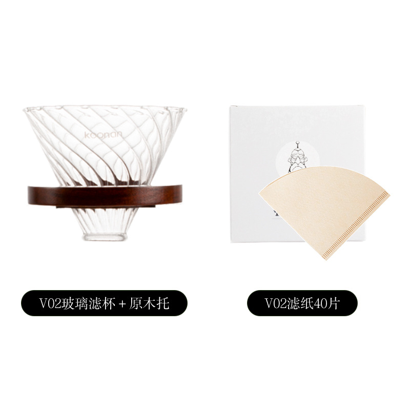 Kit de café de irrigación manual Taza de filtro de café de vidrio Kit de cafetera de irrigación manual Filtro de café Kit de cafetera de irrigación manual