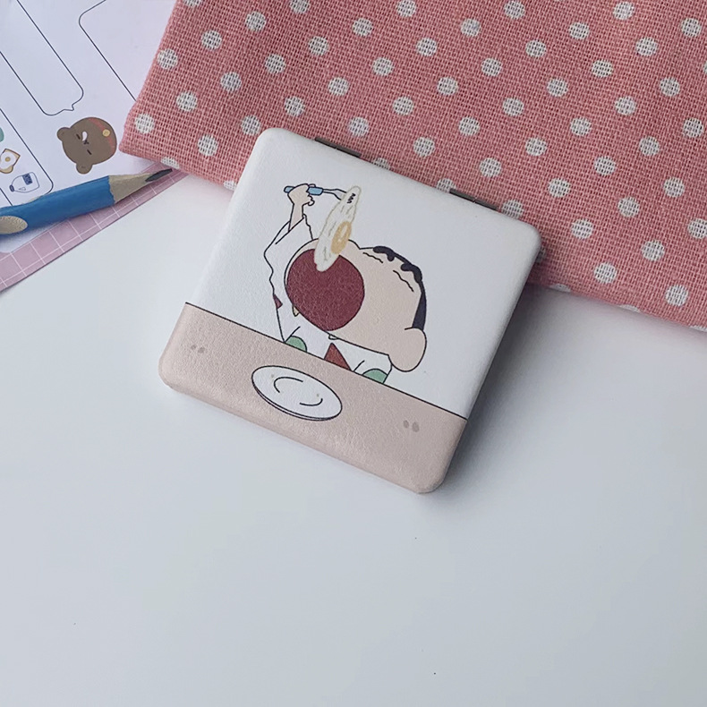 Crayón pequeño nuevo espejo de fábrica directamente para portátil plegable espejo de maquillaje estudiantes de mano comedor lindos bolsos nuevos