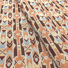 源头厂货涤棉梭织民族风提花布色织几何图形箱包家纺服装鞋材面料