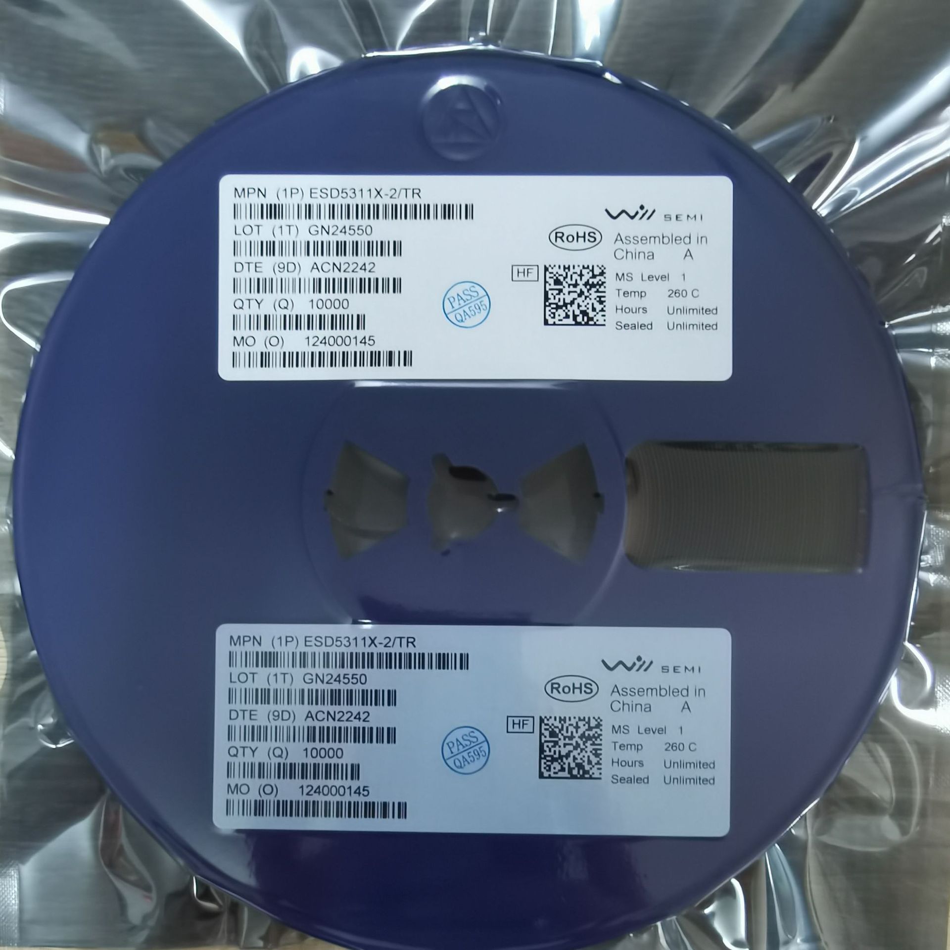 原装正品现货 ESD5311X-2/TR ESD/TVS保护管 WBFBP-02C 询价为准