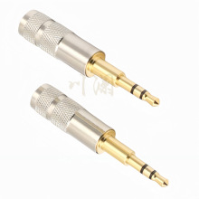 铜壳2.5耳机插头2.5三节加长台阶2.5插头3节DIY音频头耳机焊接头