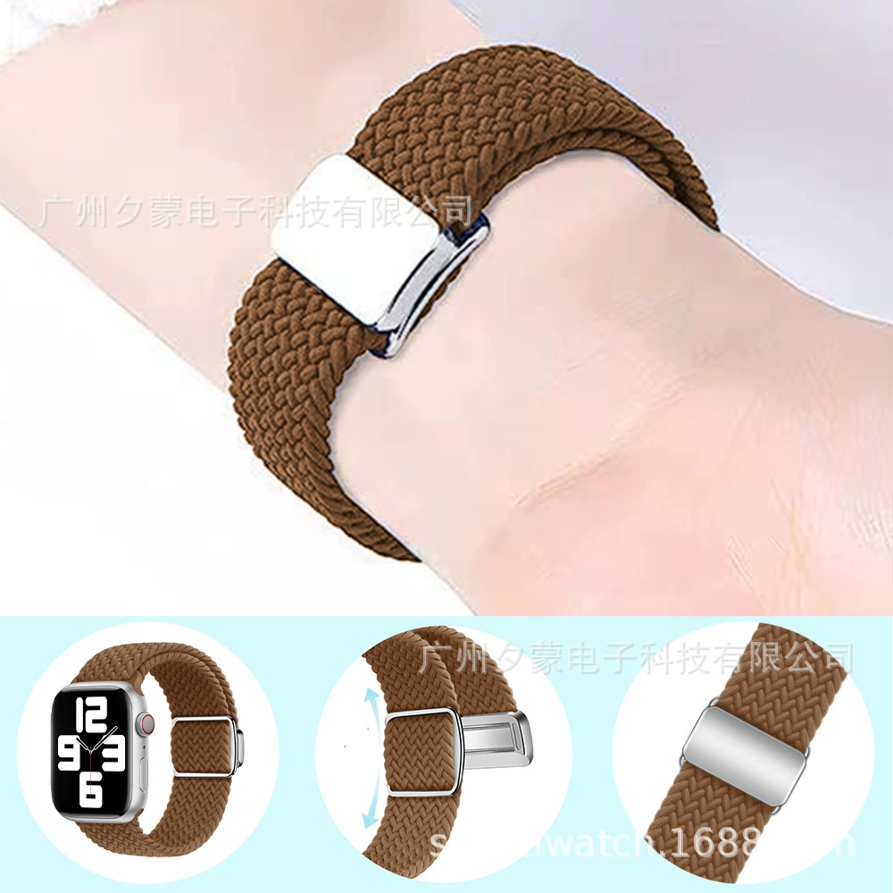 Подходящий ремешок из нейлона для Apple iWatch 11 поколения 10/987SE с магнитной петлей оригинал