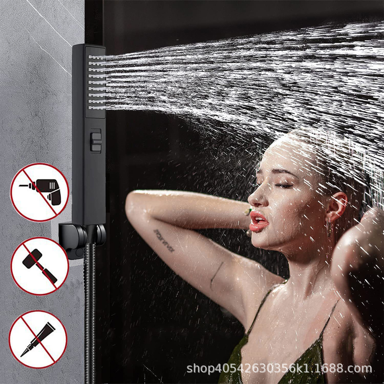 Hot-selling 8/10/12-inch stainless steel top-spray multi-functional handheld shower head set with a spray gun for home use undefined