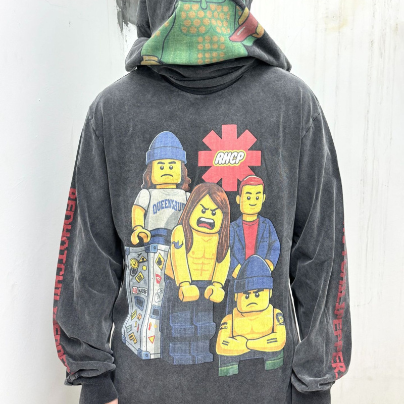 [Lego Exclusive] Saint X Rhcp Red Hot Chili Peppers X Lego Three-Way Collaboration Long Sleeve T-Shirt