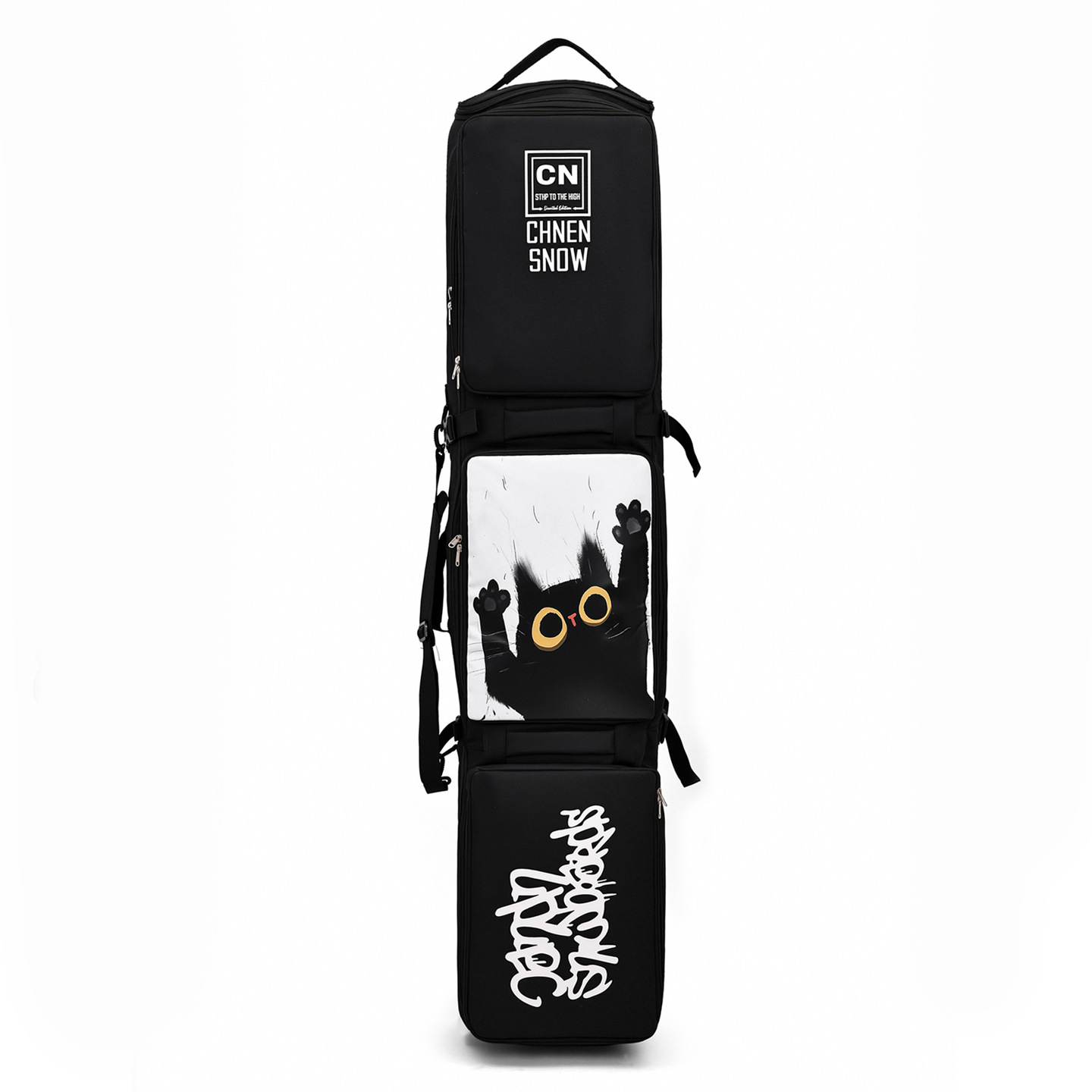 New Ski Bag with Wheels, Single Board and Double Board Ski Bag, Large Capacity Backpack, Wet and Dry Separation Ski Equipment