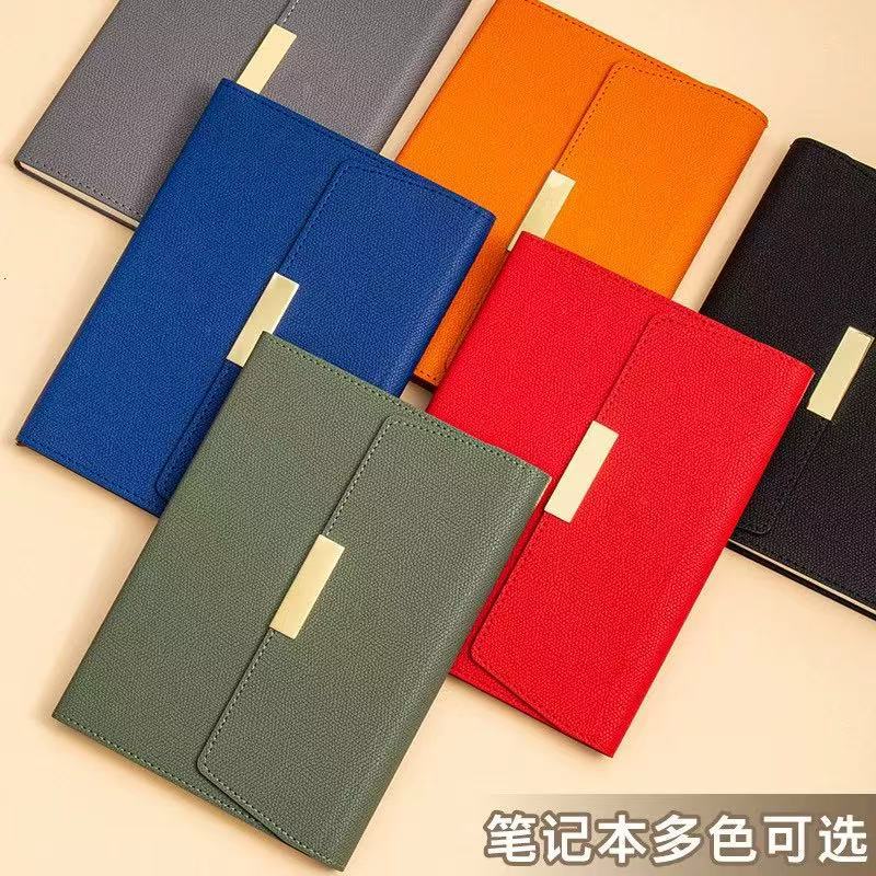 A5 juego de caja de regalo de cuaderno de negocios de tres pliegues de alta gama, cuaderno de registro de estudiante de oficina de alto valor personalizado