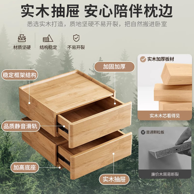 Mesa de cabezal de cama moderna lujosa inteligente con luces de alto nivel de sensación de dormitorio estante de cabezal de cama de viento de crema almacenar gabinete bajo junto a la cama