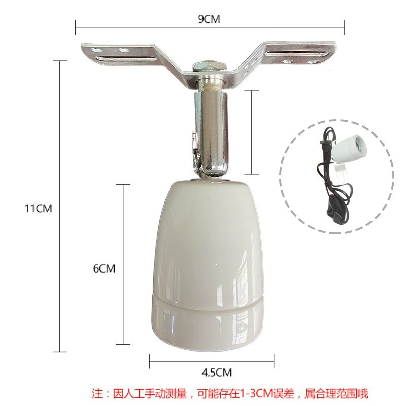 Держатель лампы для альпинизма для домашних животных Вращающийся на 360 градусов Универсальный керамический держатель лампы E27 термостойкий гусеничный ящик ящерица черепаха универсальный держатель лампы