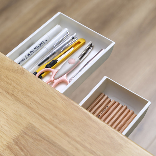 Hidden adhesive drawer storage box under desk desk student pen stationery box plastic sundry storage box