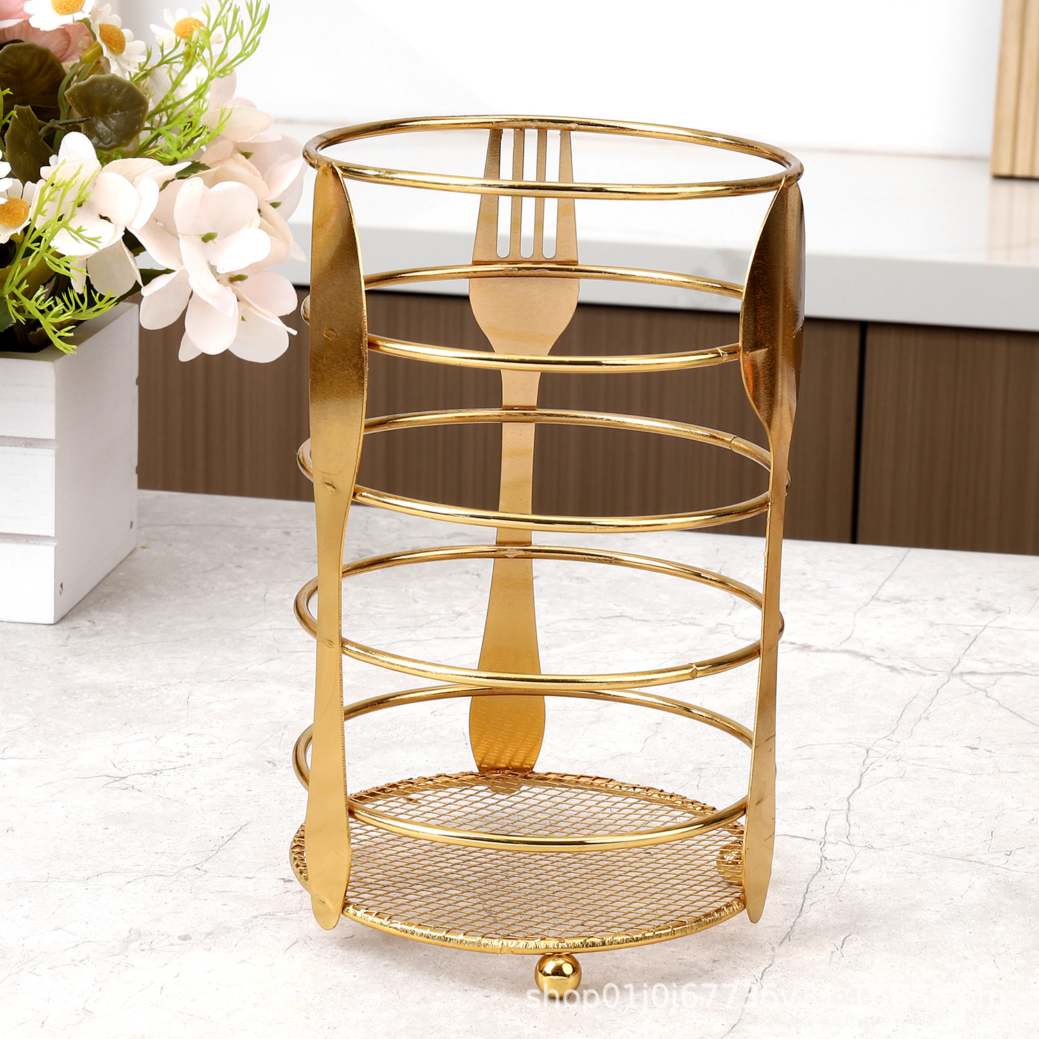 Caja de cubiertos de metal creativa transfronteriza Caja de palillos de cuchillos y tenedores creativos Caja de cubiertos de cocina creativa Caja de almacenamiento de hierro forjado