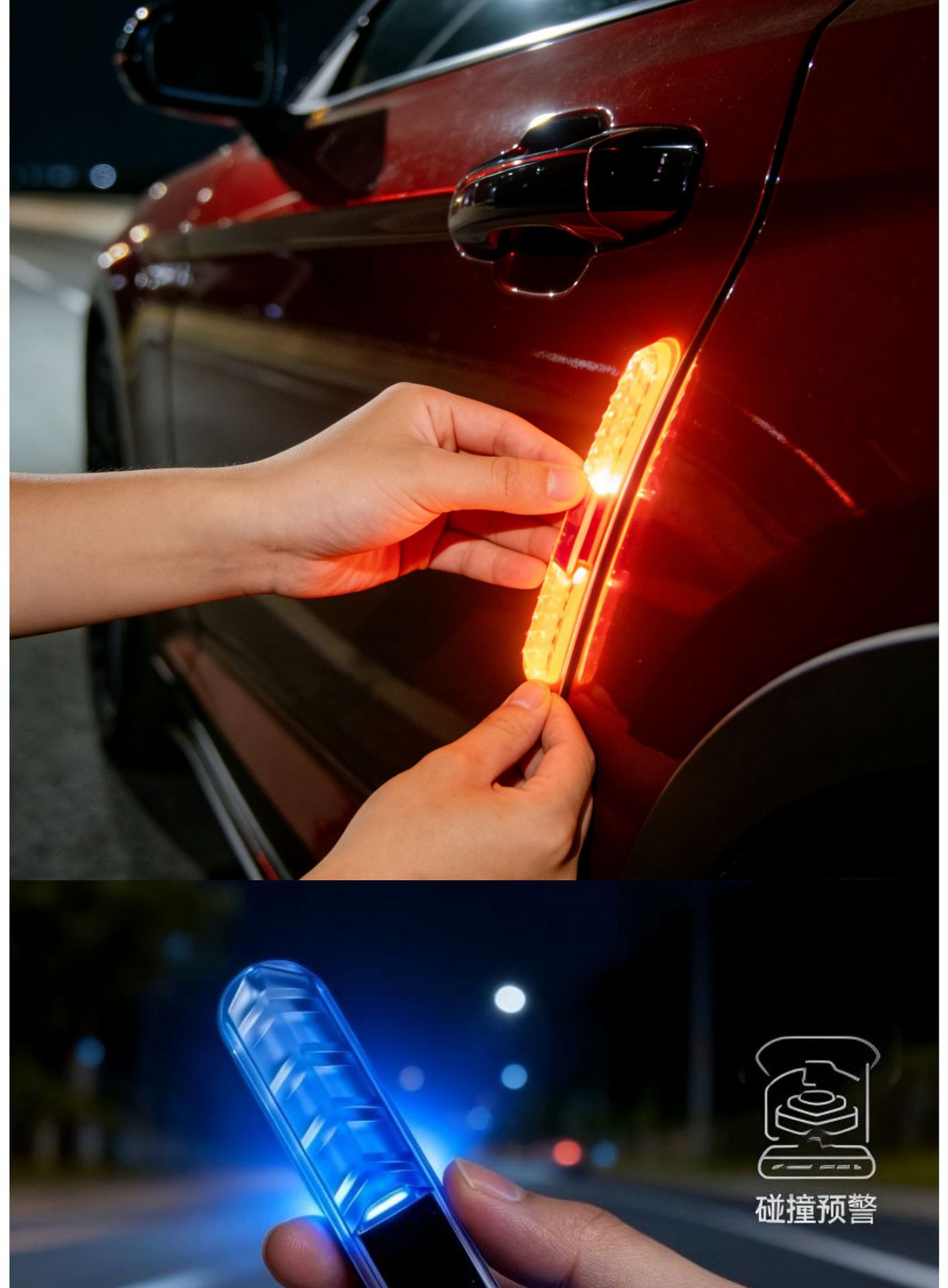 Car Welcome Light, Multi-Functional Led Anti-Collision Flashing Door Warning Light, Car Ambient Light, Colorful Ground Lighting Warning