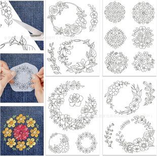 2025 New A4 Printable Garland and Other Handmade Embroider Self-Adhesive Paper with Adhesive Backing for Embroider Is Water-Soluble and Stable