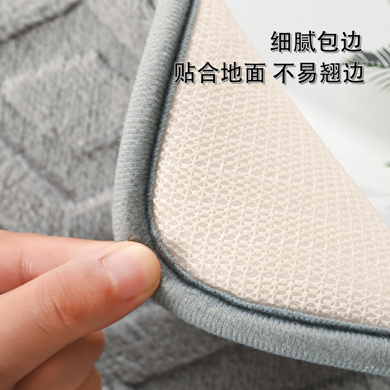 Nuevos productos transfronterizos hermosos vello Jacquard alfombra de piso dormitorio estera de cama estera antideslizante estera de puerta gruesa