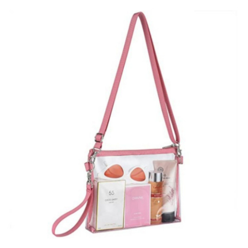 Bolsa de mano transparente en stock Bolsa de mano transparente para viajar Bolsa de mano transparente para trabajar deportes de concierto