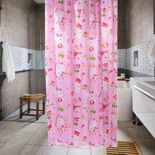 加厚防水防霉塑料浴帘卫生间浴室帘布淋浴卡通耐用布挡帘隔断