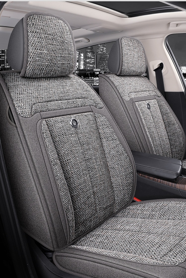 2026 Purple Wind Chime New All-Around Full Hemp Four-Season Universal Car Seat Cushion Warm and Comfortable Seat Cover F-29