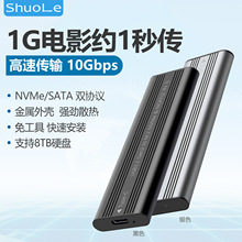 M.2新升级免螺丝外置Type-C接口SATA/NVME双协议固态移动硬盘盒