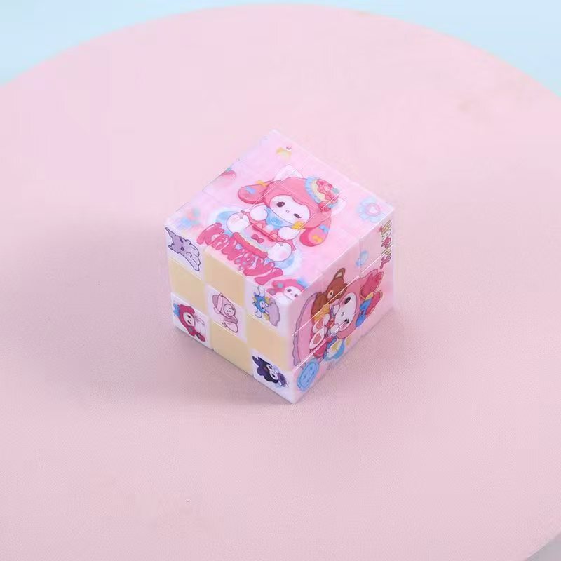 卡通可爱三丽鸥益智开发大脑三阶魔方学生钥匙扣挂件书包挂饰批发|undefined