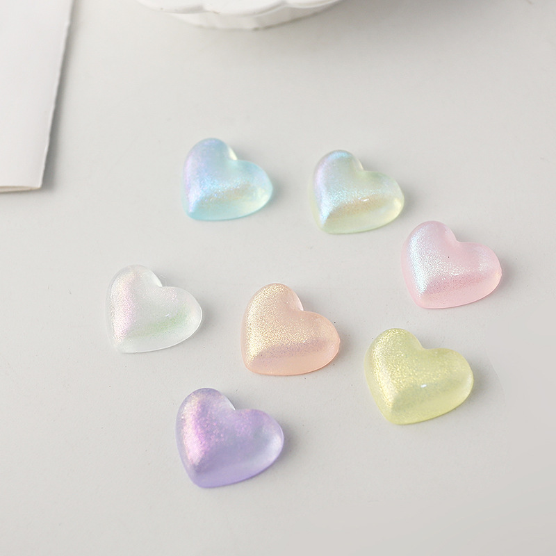 Fine Glitter Aurora Resin DIY Mobile Phone Case Hair Accessories Cream Glue Accessories Stickers Shoe Buckles Heart Jewelry Accessories Wholesale
