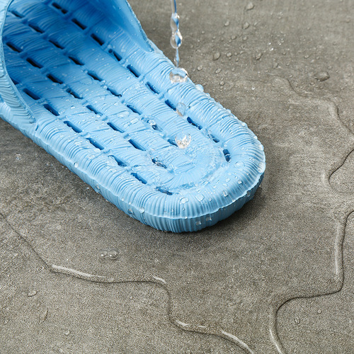 Couple Leaky Slippers Indoor Anti-Slip Shower Home Bathroom Slippers All Seasons Quick Dry Soft Sole Leaky Slippers Eva