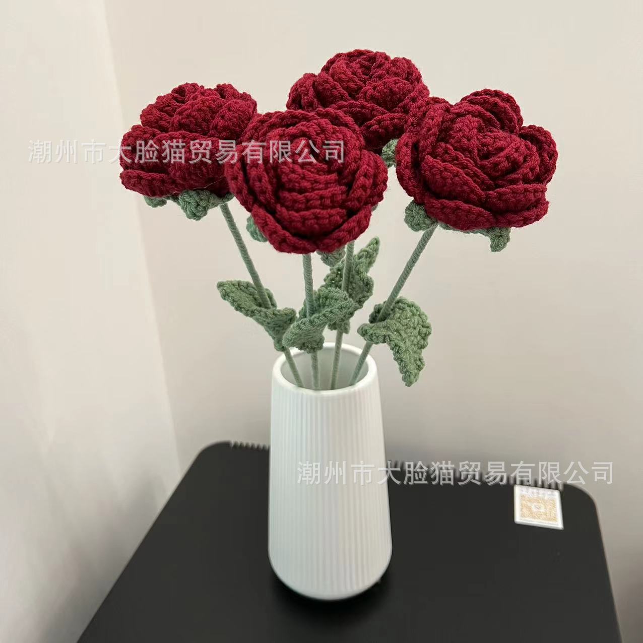 Flor artificial sala de estar decoración vino rojo rosa solo ramo de boda flor falsa decoración de flores secas decoración de arreglos florales de alta gama